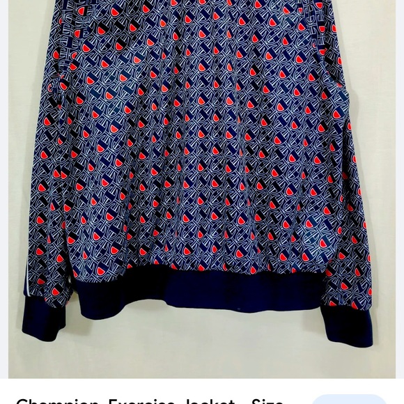 Champion bomber style casual jacket . Size large . Navy blue . NWT ! - Picture 3 of 10